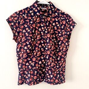 Ben Sherman Floral Short Sleeve Button Down Medium